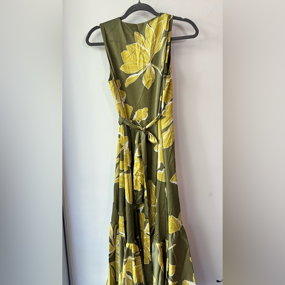 Hutch, Olive Green Yellow nwot Floral Maxi Dress, Size S | 1593 - Picture 2 of 5